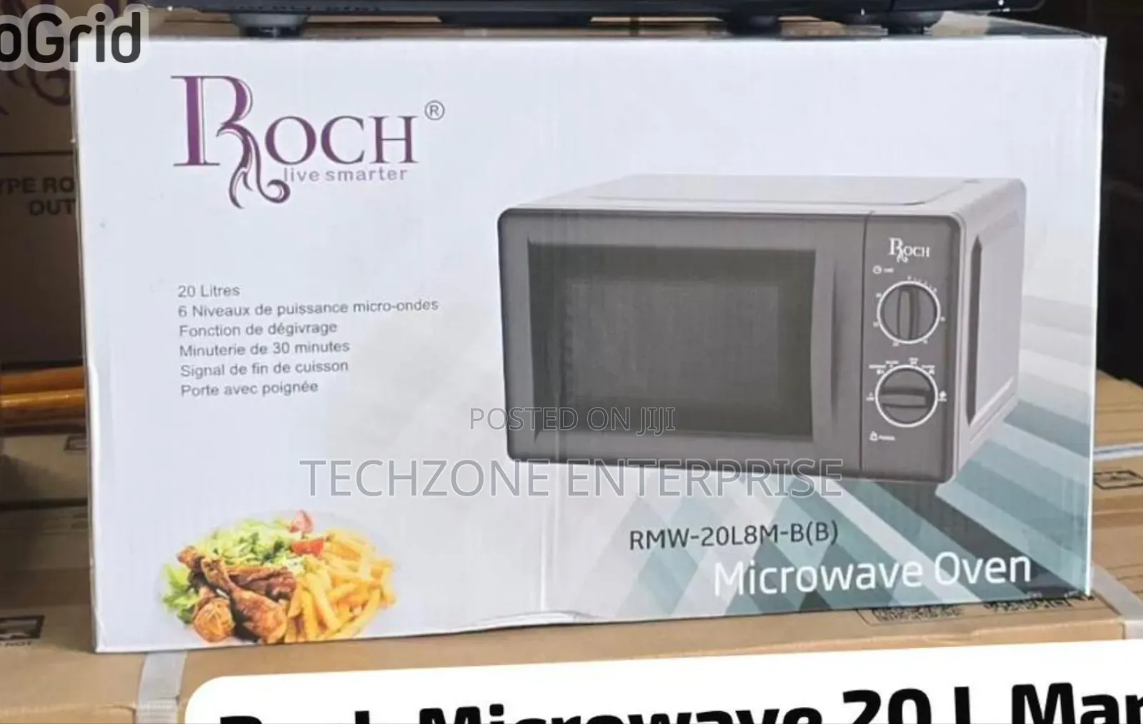 Roch Manual Microwave Oven 700w, 20 Litres– Black 