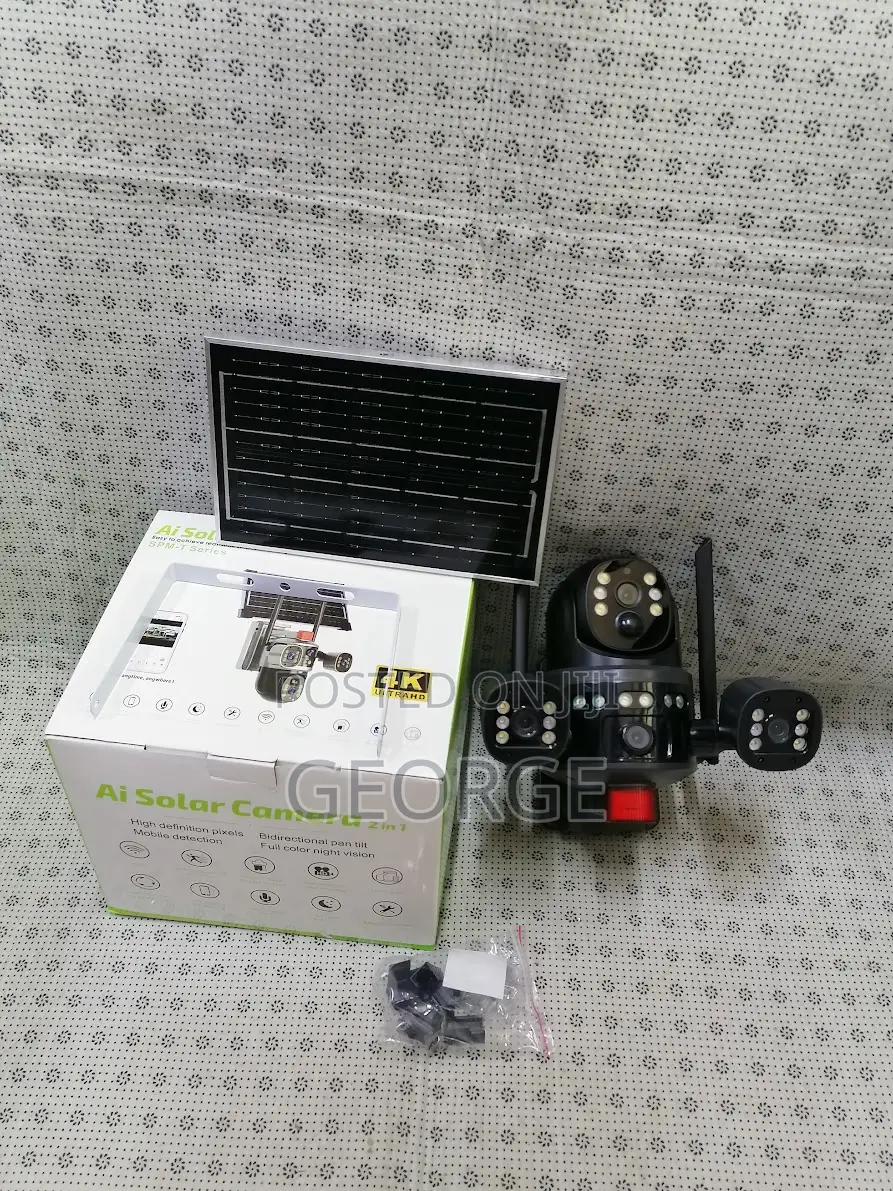 Ai Solar Dual Lens PTZ Solar Camera Accept All Sim Cards