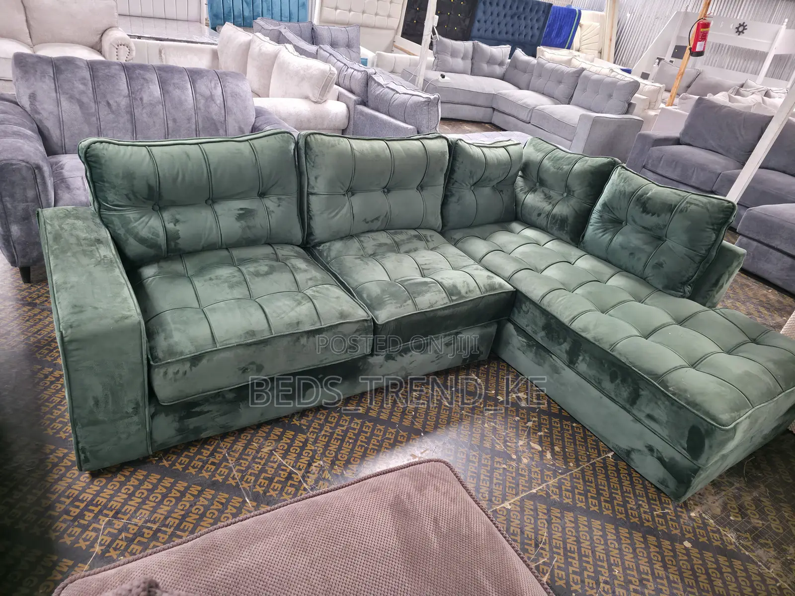 6 Seater Chesterfield L Sofa