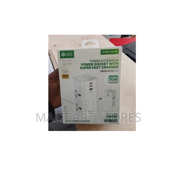 Lightwavelw-Ext-43u-3p Power Extension Tower 4way Socket3usb - thumbnail 2