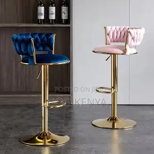Bar Stool ;Luxury Leather High Gold Modern Bar Stool