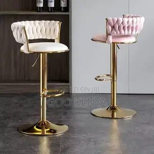 Bar Stool ;Luxury Leather High Gold Modern Bar Stool