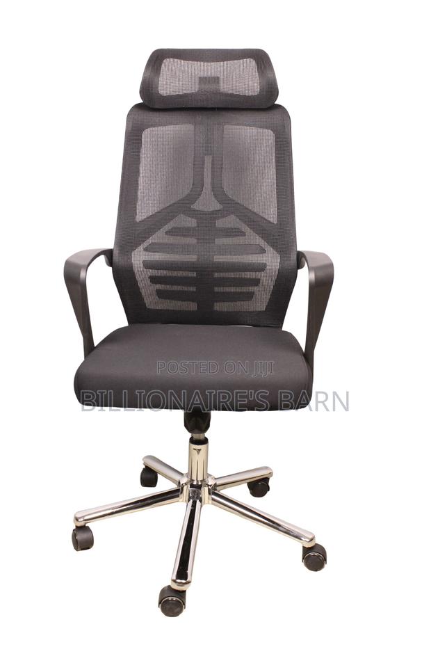 Office Chair;; Office Computer Mesh High Back Chair Black - thumbnail 3