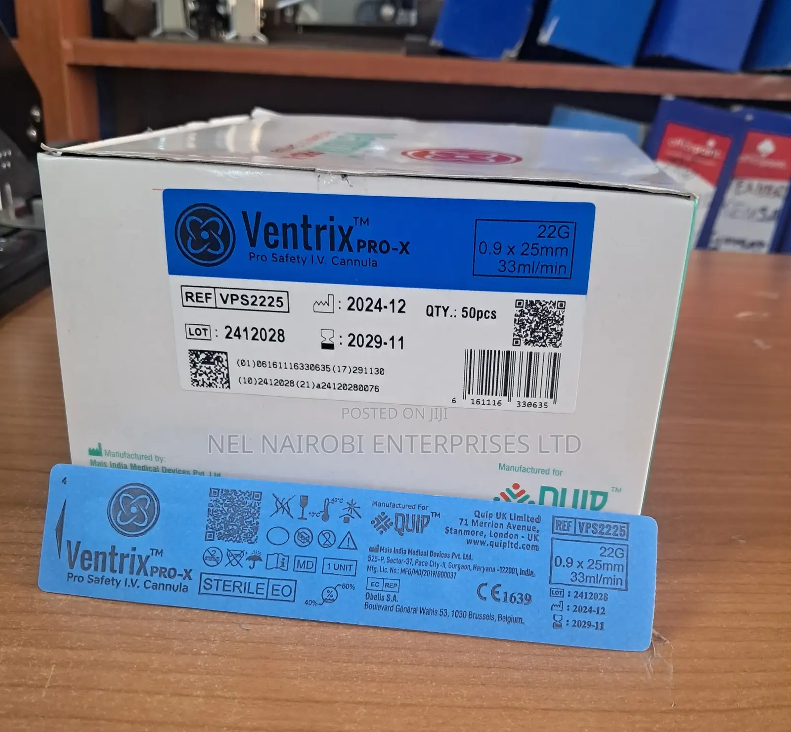 Ventrix Pro Safety X-Iv Cannula 22g (50s) 0.9x25mm, 33ml/Min