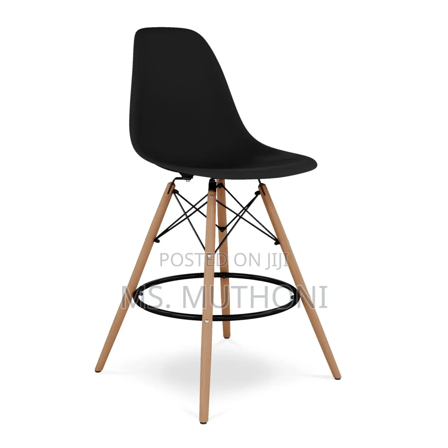 Pyramid Counter Stool, Modern Design (Black /White)