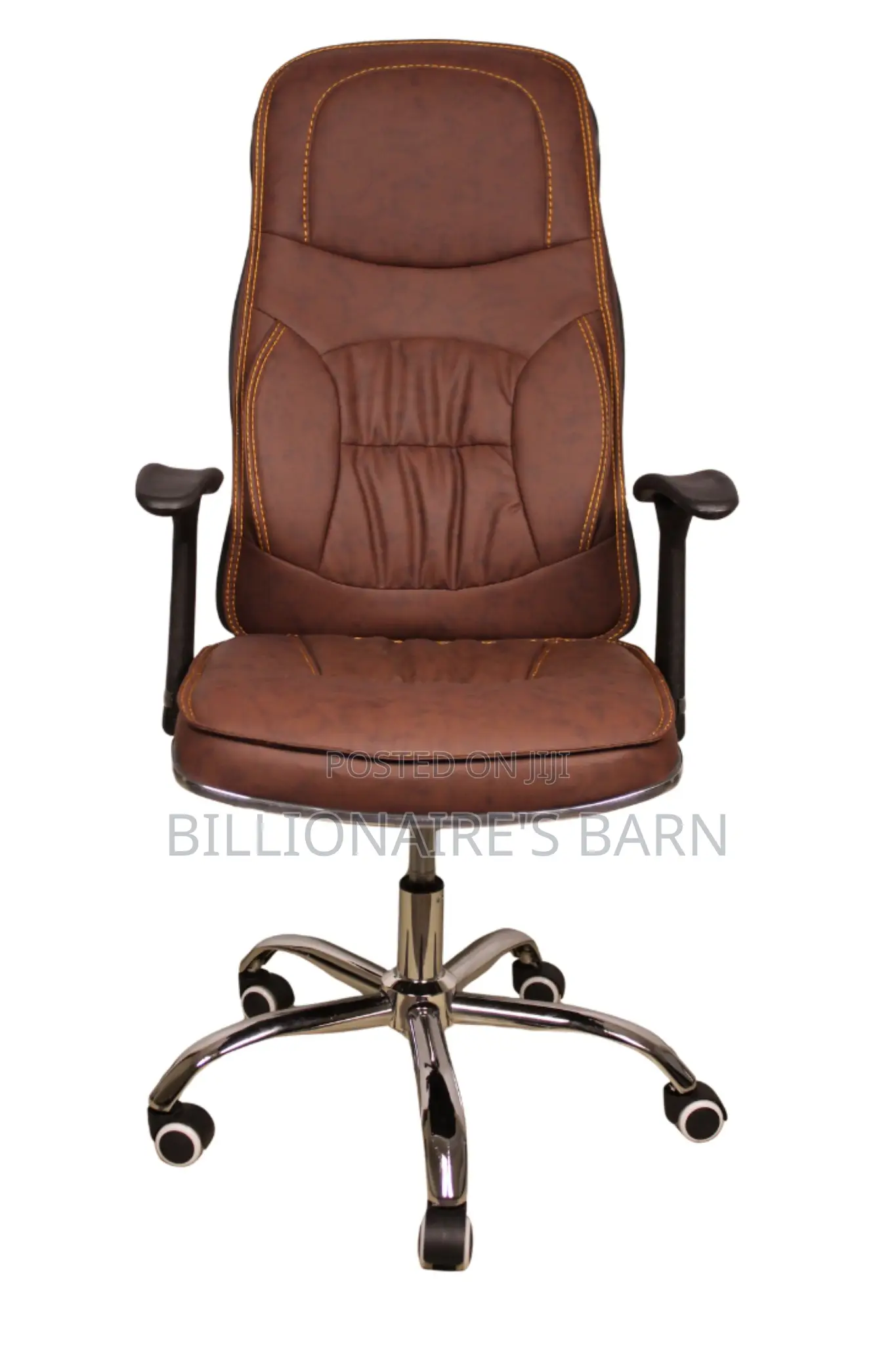 Ergonomic Executive Leather Chair Brown Brown