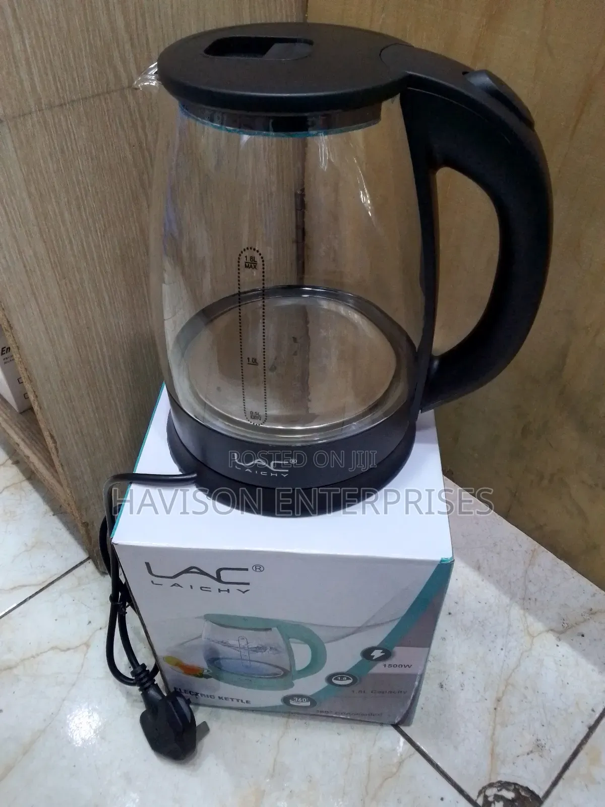 1.8 LTRS Lac Glass Kettle