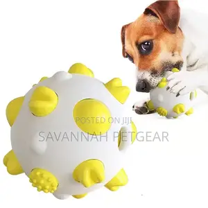 Chew Ball Teeth Cleaning Dog Toy, Yellow