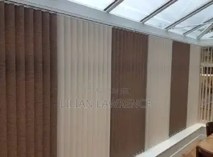 Brown and White Mixmatch Office Blinds