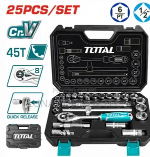 Total 25 PCS 1/2" Socket Set