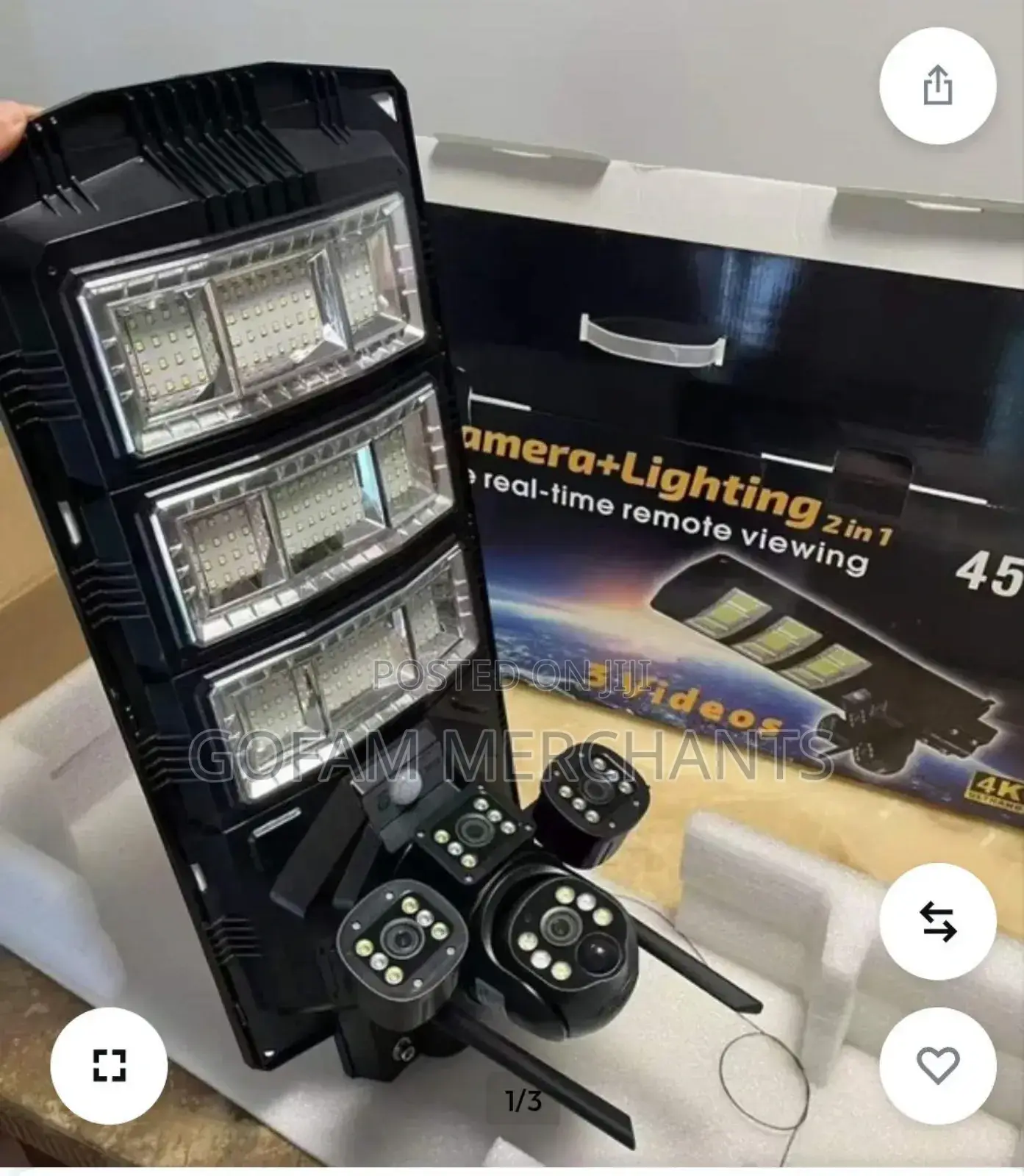 V380 Pro Solar Street Light Flood Light 4g Camera 450w I