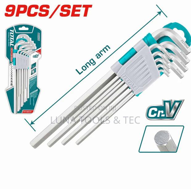Total 9pcs Hex Key Set Material:Cr-V - main view