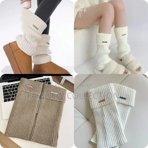 1 Pair Thickened Knitted Pleated Pile Socks