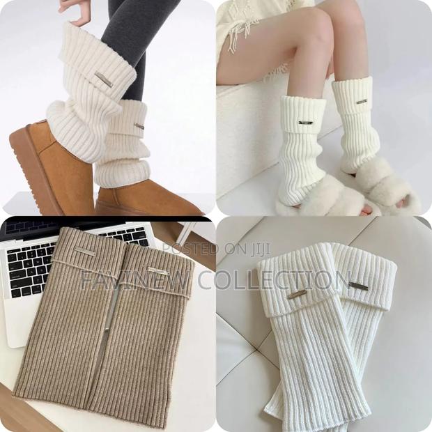 1 Pair Thickened Knitted Pleated Pile Socks