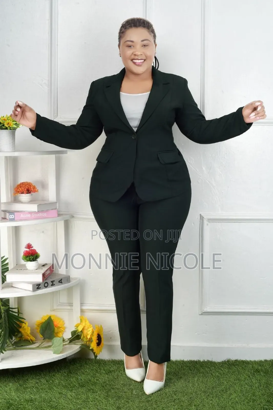 Classy Brown Official Ladies Trouser Suit