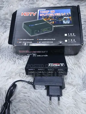 1x4 1 Computer 4 Monitor + Poweradapter1in 4 Outhdmi Spliter