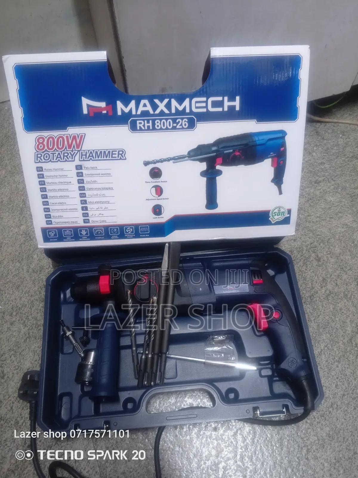 800w Maxmech Rotary Hammer