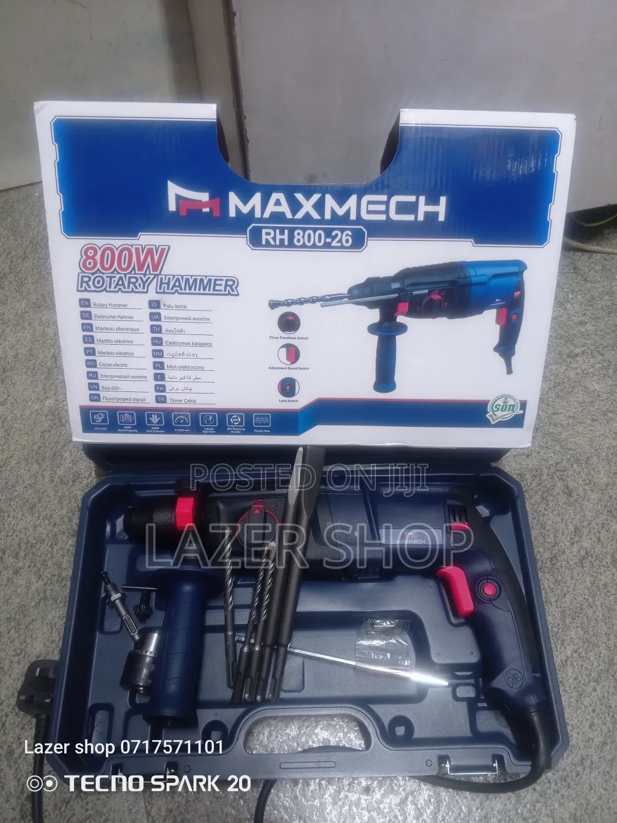 800w Maxmech Rotary Hammer