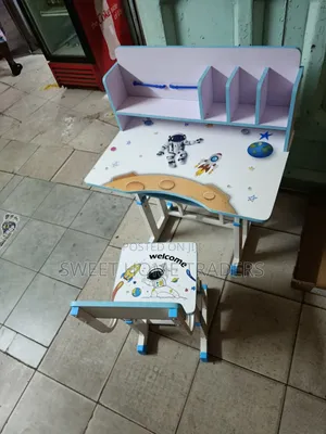 Kids Study Table With Book Shelves