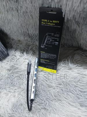 Typec Hub to HDTV 1x8 Usb Hub Charging Adapter - thumbnail 2