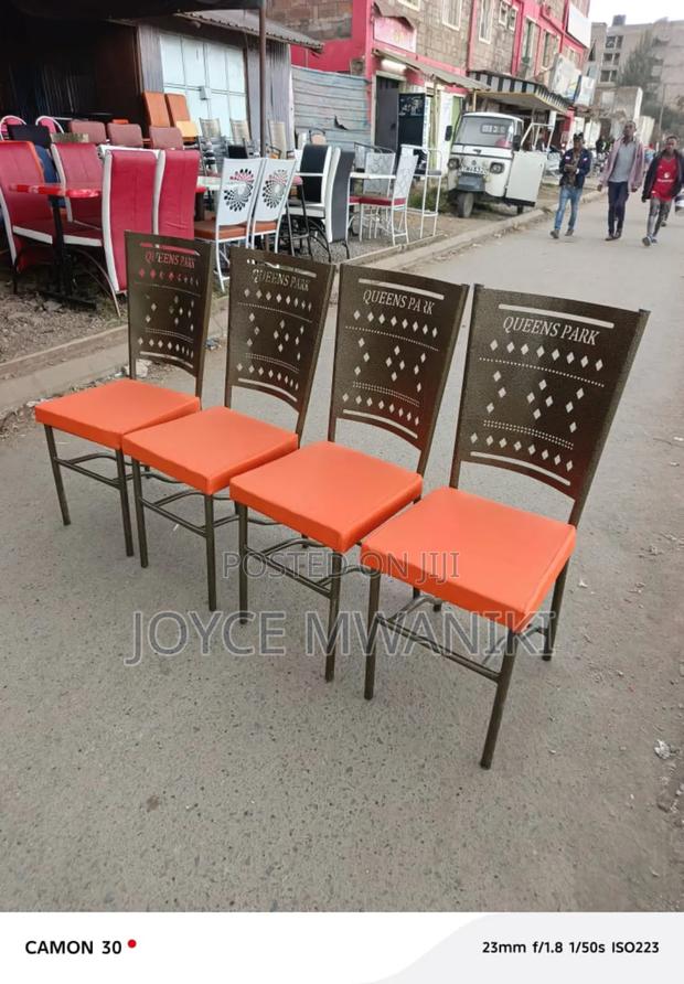 Restaurant or Hotel Chairs, Powder Coated, Orange 