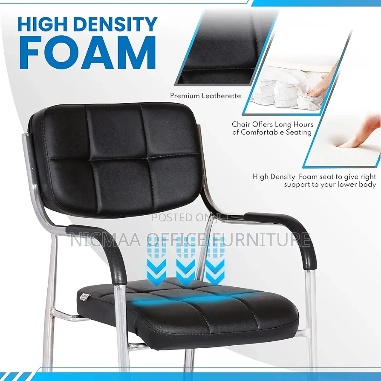 Waiting Chair: Barfi Stackable Visitor Chair