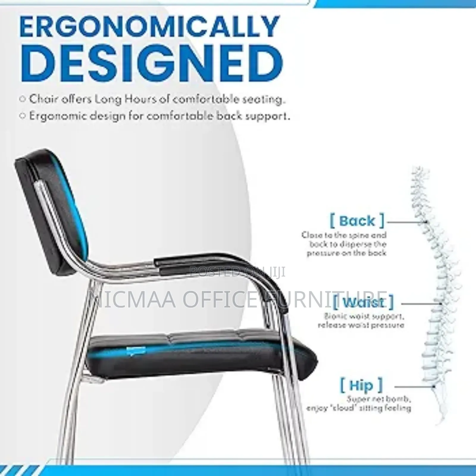 Waiting Chair: Barfi Stackable Visitor Chair