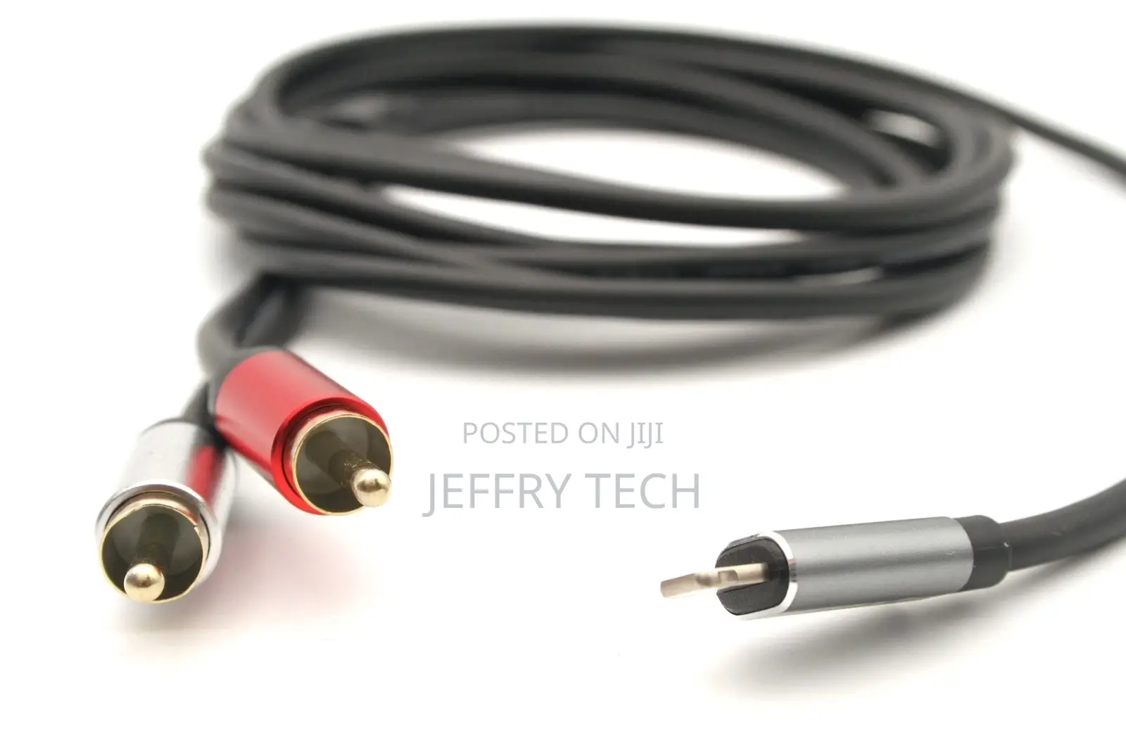 2 Rca to 8 Pin Aux Stereo Y Splitter Cable for I Phone - 3m