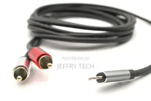 2 Rca to 8 Pin Aux Stereo Y Splitter Cable for I Phone - 3m