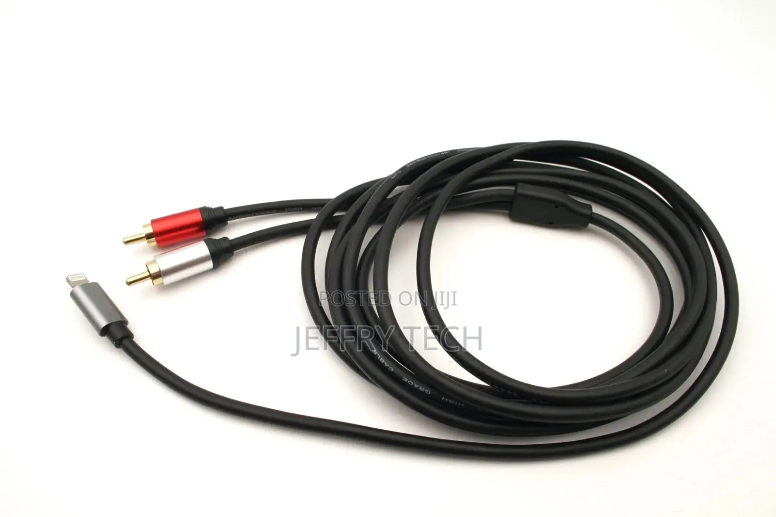 2 Rca to 8 Pin Aux Stereo Y Splitter Cable for I Phone - 3m