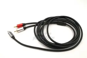 2 Rca to 8 Pin Aux Stereo Y Splitter Cable for I Phone - 3m
