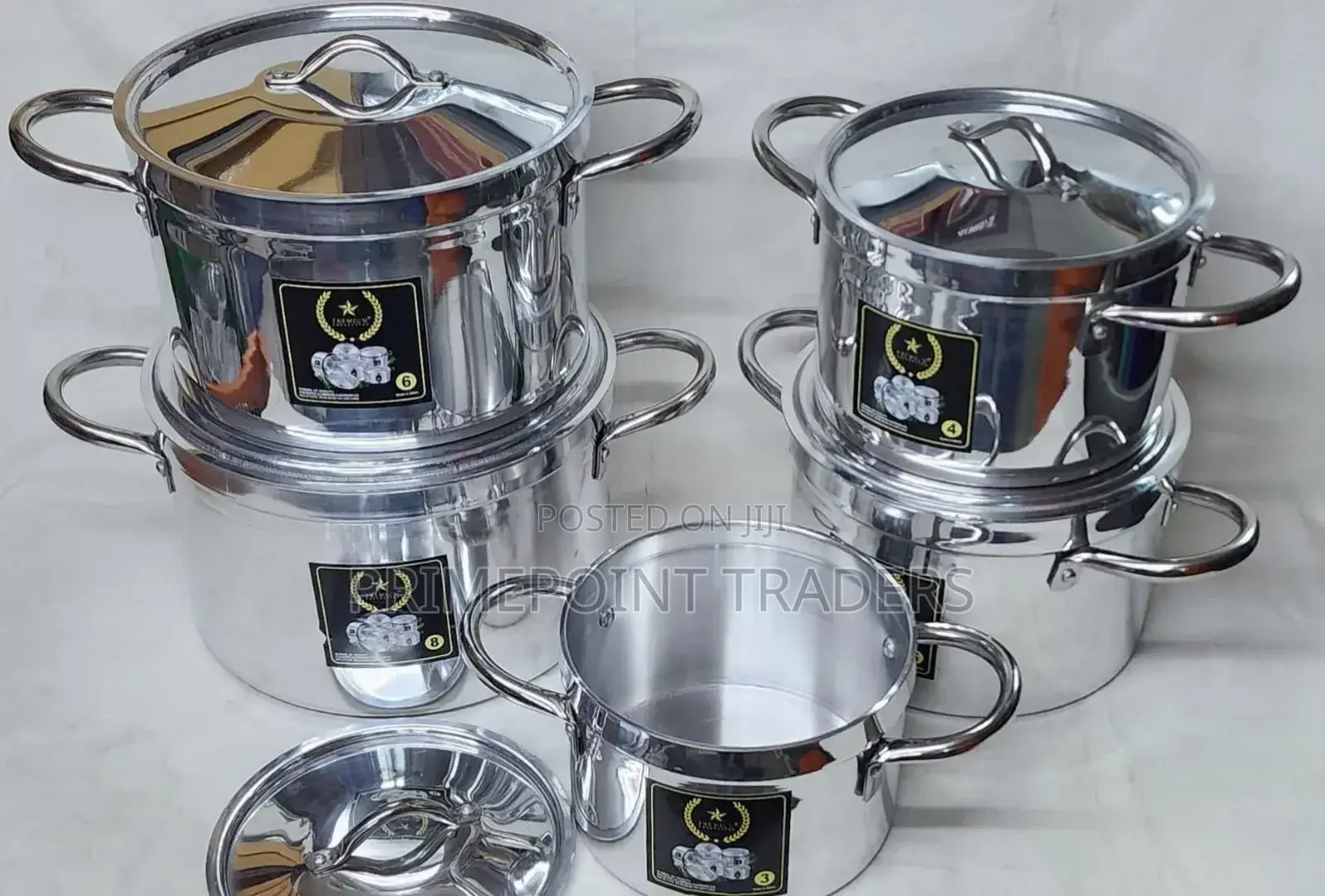 5pc Aluminium Cooking Pot 
Heavy Duty ^ 