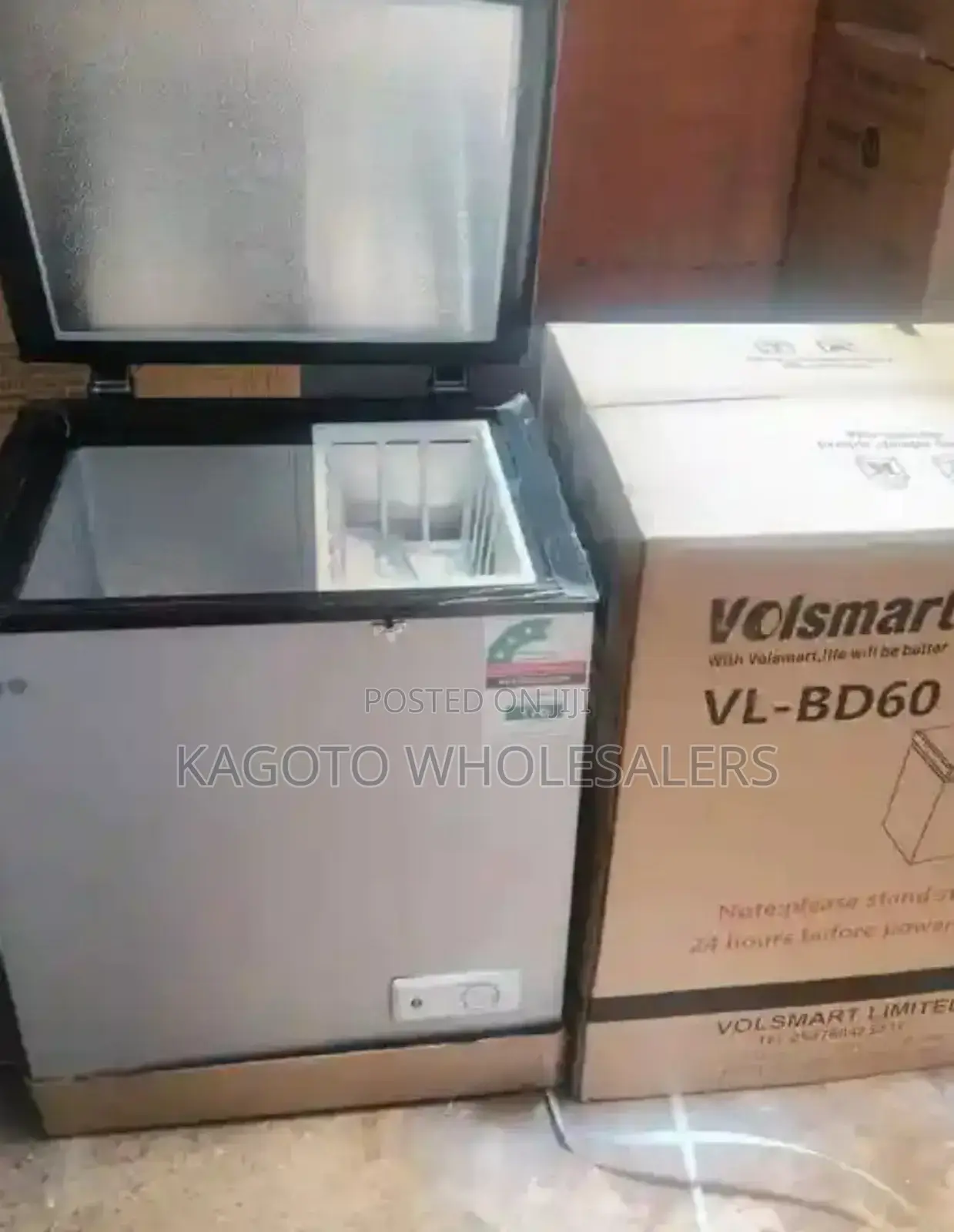 Volsmart 60 Litres Chest Freezer/Grey Vl*60l*
