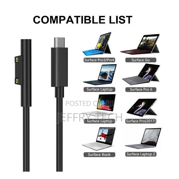 Usb Type C to Surface Connect Power Cable for Microsoft Sur - thumbnail 3
