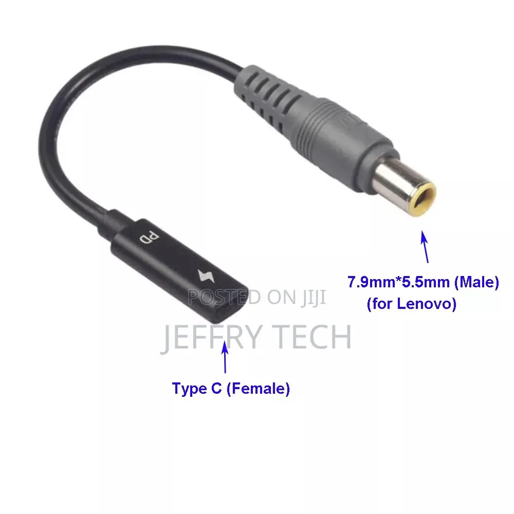 Usb Type C Female to 7.9*5.5mm Pd Charger Cable for Lenovo