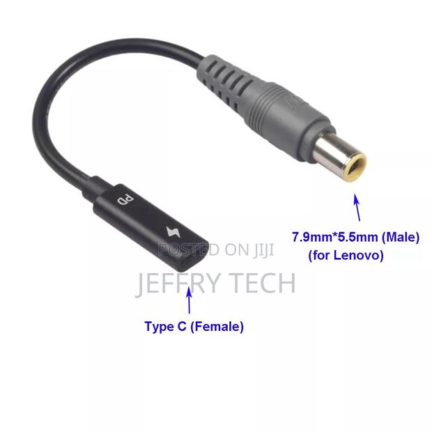 Usb Type C Female to 7.9*5.5mm Pd Charger Cable for Lenovo