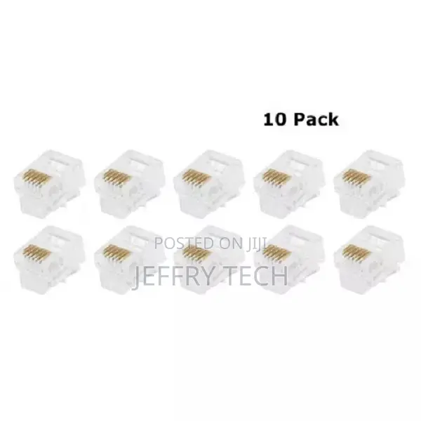 Rj11 6 Pin Crimp Connector (10 Pack)