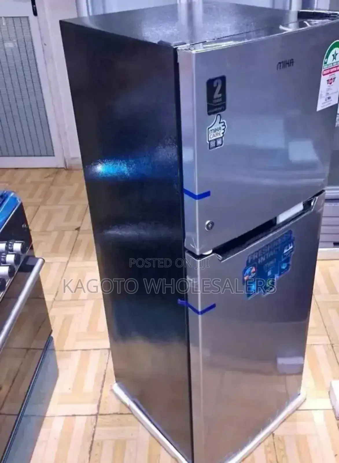 Mika 138litres Double Door Refrigerator Grey M13*Fr