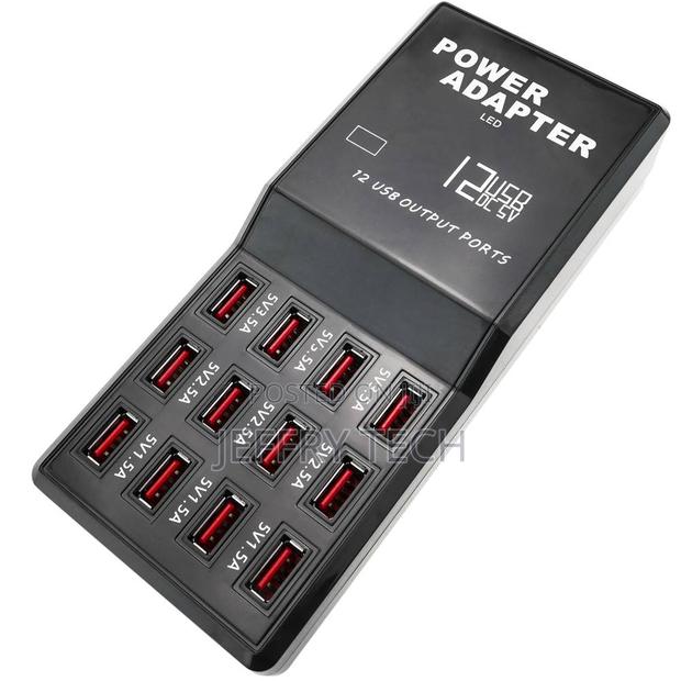 Power Adapter Strip Usb a Female 5vdc 12a With 12 Usb Ports