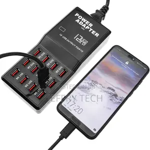 Power Adapter Strip Usb a Female 5vdc 12a With 12 Usb Ports