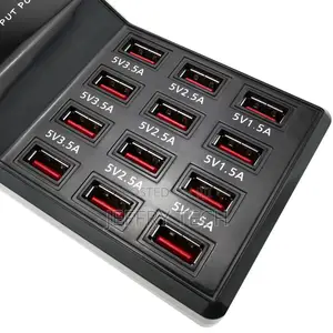 Power Adapter Strip Usb a Female 5vdc 12a With 12 Usb Ports