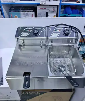 Nunix Double Deep Fryer Stainless 6l+6l Nu-12l*
