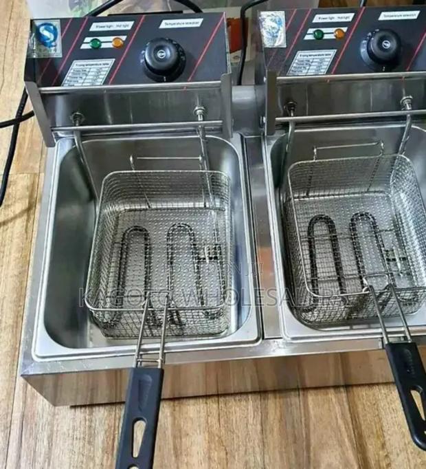 Nunix Double Deep Fryer Stainless Steel 6l+6l Nu-12l*