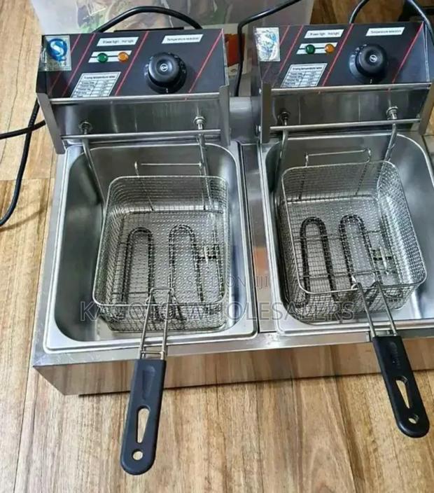 Nunix Double Deep Fryer Stainless Steel 6l+6l / Chipsnu-12l*