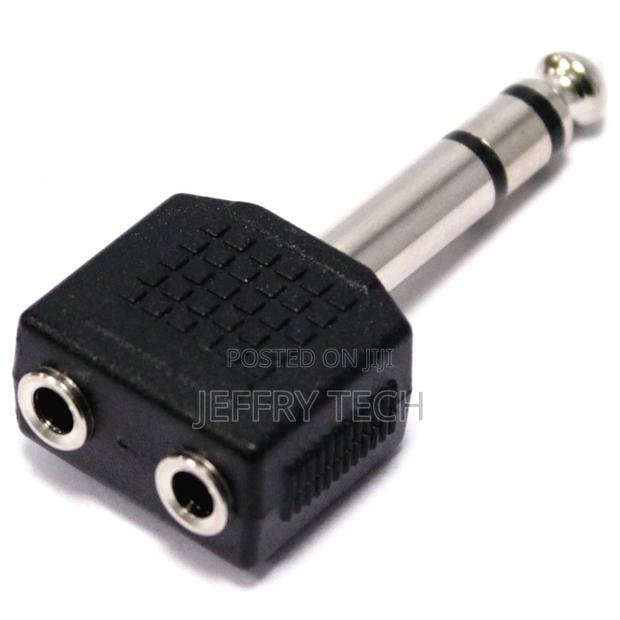 Stereo Audio TRS 1xjack 6.3mm Male to 2xjack 3.5mm Female