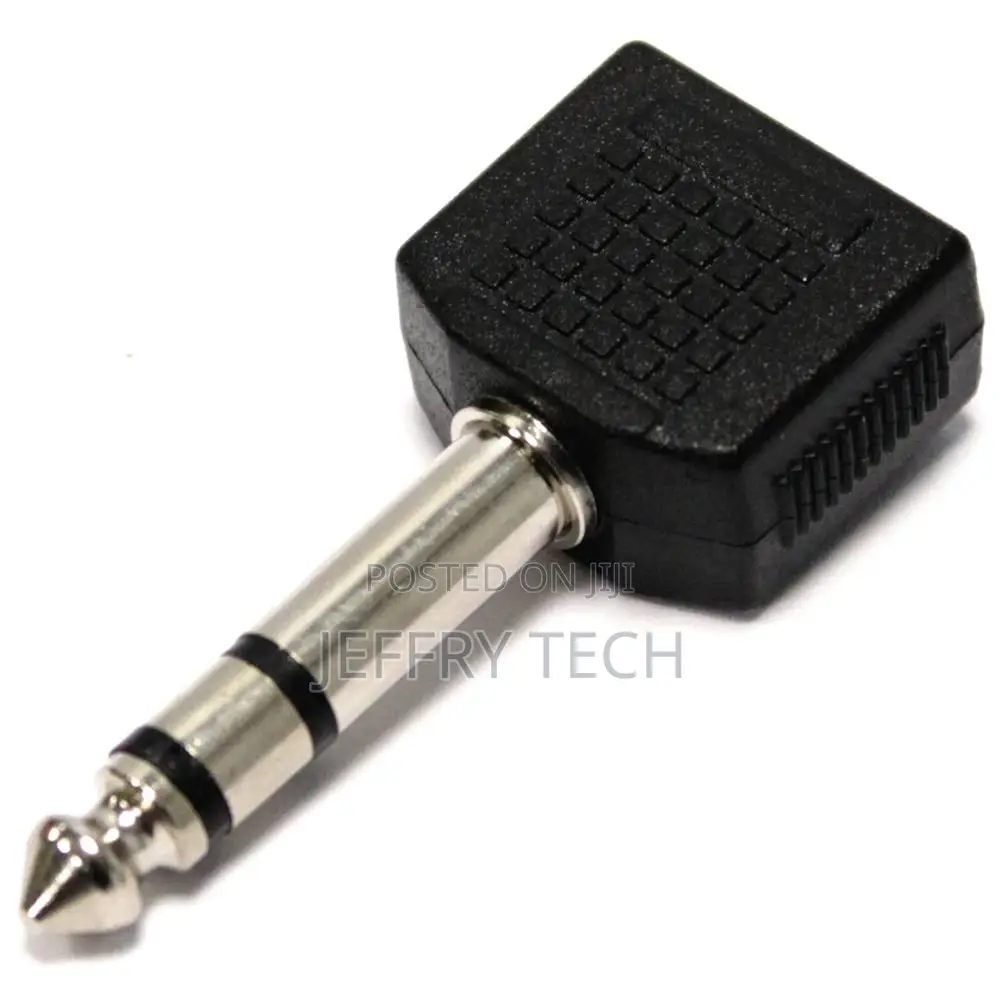 Stereo Audio TRS 1xjack 6.3mm Male to 2xjack 3.5mm Female