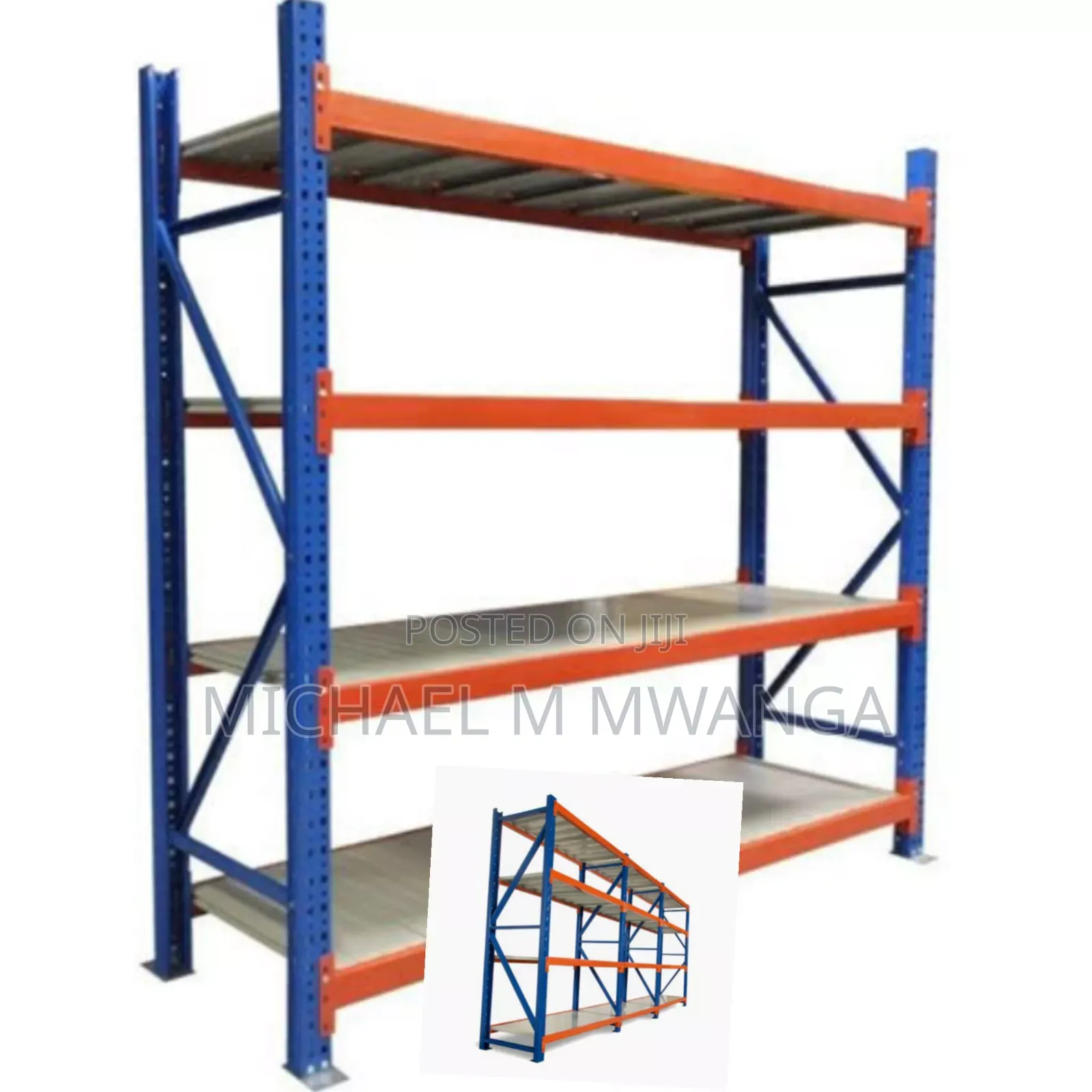 Spacious 2x2x0.5m Racking Shelves (4 Level)