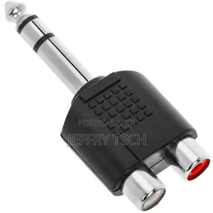 Jack Duplicator 6.3mm TRS Stereo Audio Male to Female 2xrca