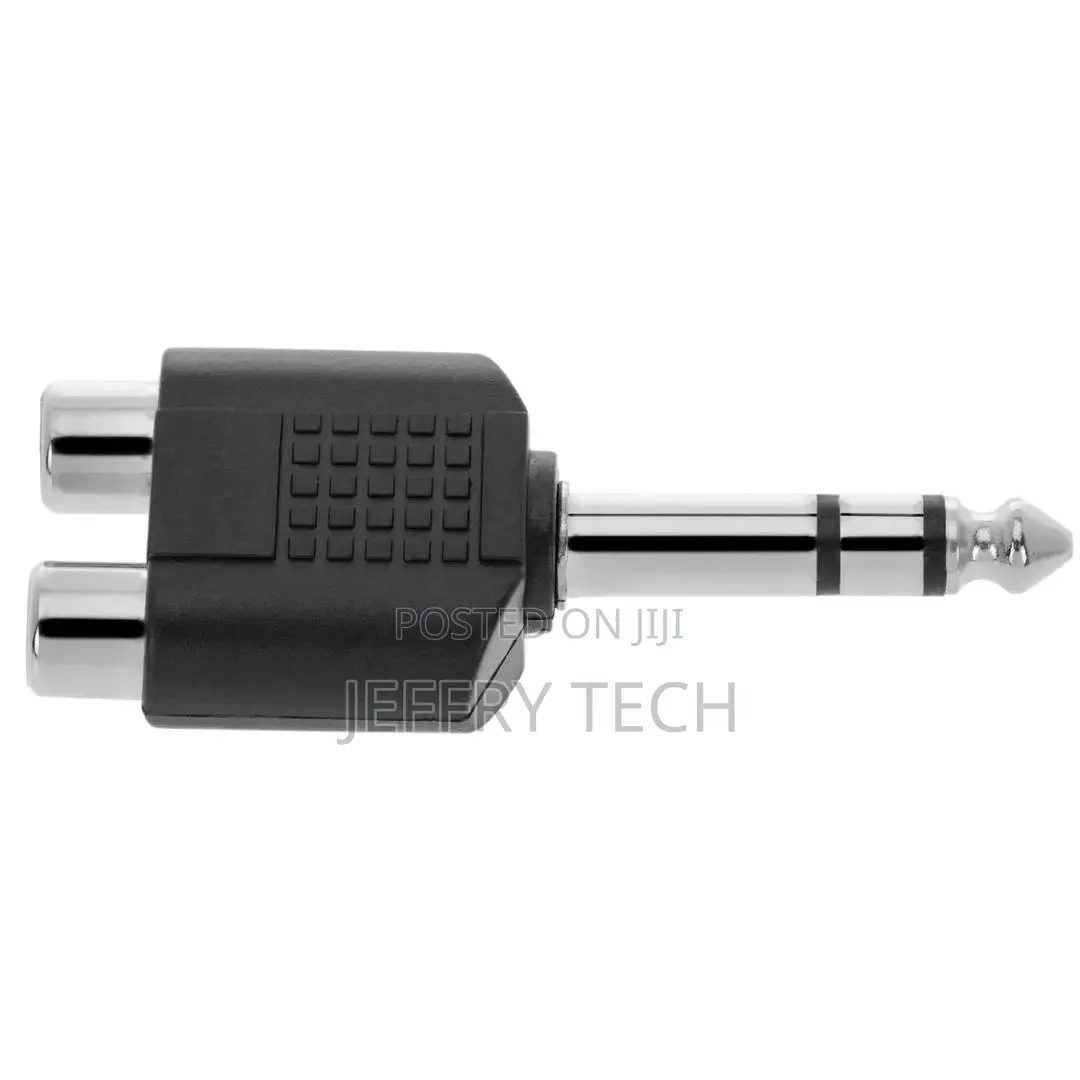 Jack Duplicator 6.3mm TRS Stereo Audio Male to Female 2xrca