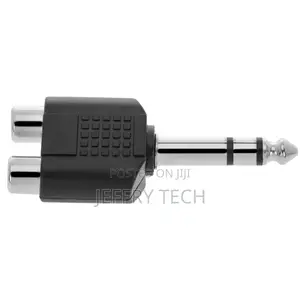 Jack Duplicator 6.3mm TRS Stereo Audio Male to Female 2xrca